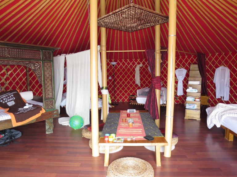 Luxury Yurt Suite from the Inside