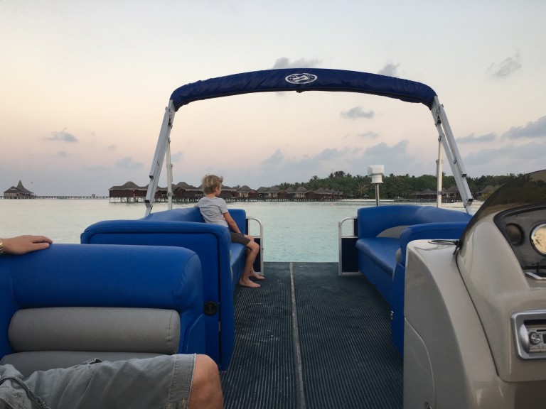 Pontoon Boat between Anantara Veli and Anantara Dhigu Maledives