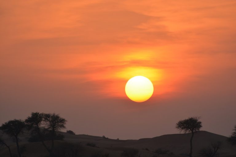 Sunset. View from Moon Bar, al Wadi desert