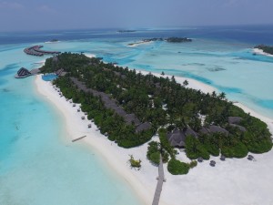 unsere Malediven Insel von oben