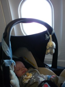 Baby in a plane